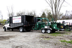 Lift Truck with wood chopper